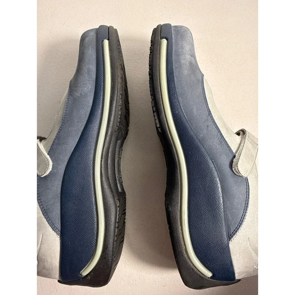 Dansko Women Mary Jane Blue Grey Nubuck Leather Comfort Shoes Strap EU 41. 10.5